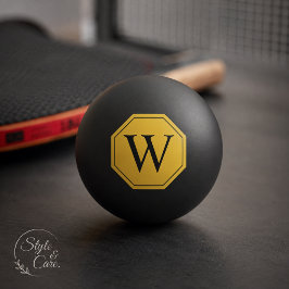 Personalisiertes Monogramm Schwarzes Ping-Pong-Bal Tischtennisball