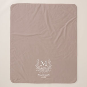 Personalisiertes Monogramm Sherpadecke