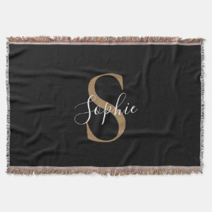 Personalisiertes Monogramm-Skript Elegant Individu Decke