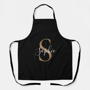 Personalisiertes Monogramm-Skript Elegant Individu Schürze