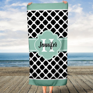 Personalisiertes Monogramm Strandtuch
