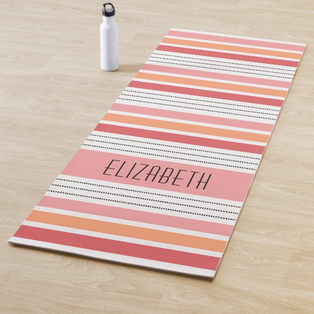 Personalisiertes Monogramm Streifen Yogamatte (Beispiel)