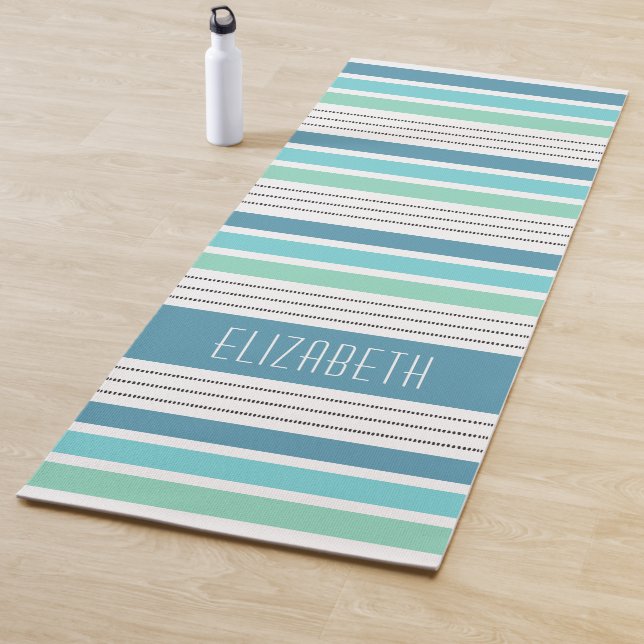 Personalisiertes Monogramm Streifen Yogamatte (Beispiel)