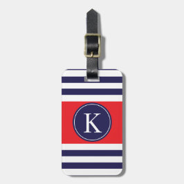 Personalisiertes Monogramm Stripes Gepäckanhänger