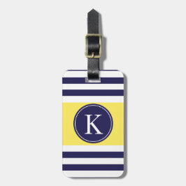 Personalisiertes Monogramm Stripes Gepäckanhänger