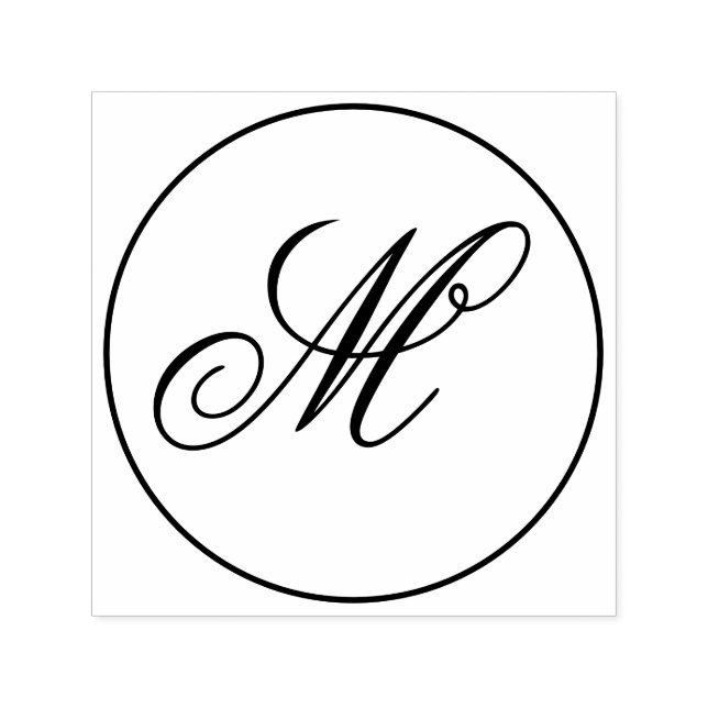 Personalisiertes Monogramm Stylisch Anpassbar Permastempel (Design)