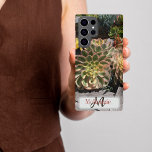 Personalisiertes Monogramm Sukkulärer Garten Ozean Samsung Galaxy Hülle<br><div class="desc">Original Fotografie von Ann Jenkins. Ich nahm dieses Foto,  während ich die wunderschöne Stadt am Ozean,  Kalifornien,  besuchte. Die Geschäfte rund um den Pier wurden mit schönen großen und üppigen sukkulenten Gärten geschmückt. Ich hoffe,  du fühlst dich wie da.</div>