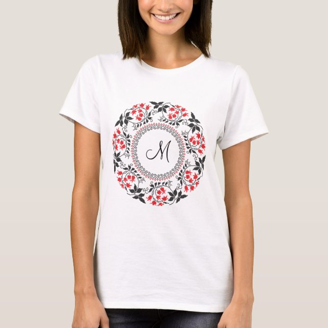 Personalisiertes Monogramm T-Shirt (Vorderseite)