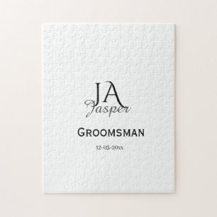 Personalisiertes Monogramm Trauzeuge Brautführer N