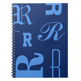 Personalisiertes Monogramm, Typografie-Initialen,  Notizblock