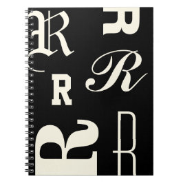 Personalisiertes Monogramm, Typografie-Initialen,  Notizblock
