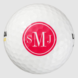 Personalisiertes Monogramm und amerikanische Rose Golfball