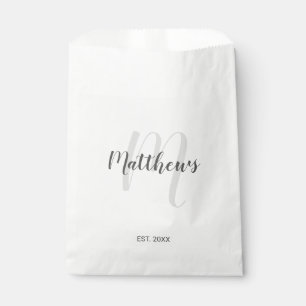 Personalisiertes Monogramm und Familienname Geschenktütchen