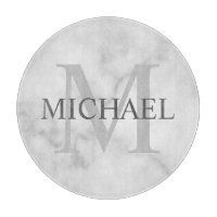 Personalisiertes Monogramm und Name aus klarem wei