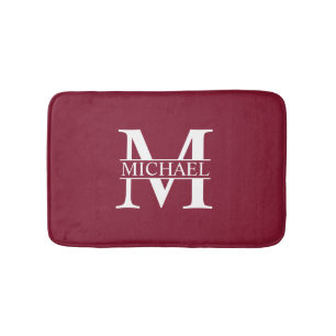 Personalisiertes Monogramm und Name Badematte