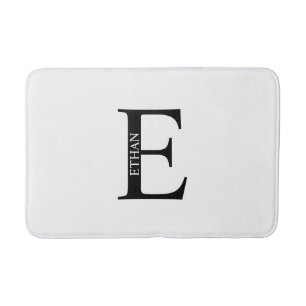 Personalisiertes Monogramm und Name Badezimmer Mat Badematte