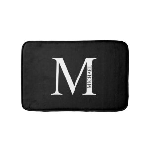 Personalisiertes Monogramm und Name Badezimmer Mat Badematte
