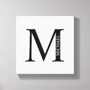 Personalisiertes Monogramm und Name Canvas Print Leinwanddruck
