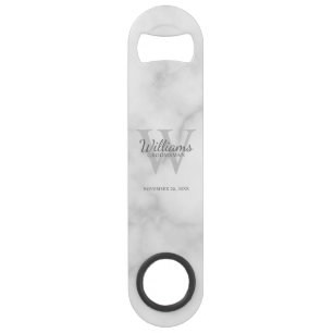 Personalisiertes Monogramm und Name des Trauzeugen Speed Flaschenöffner
