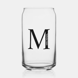 Personalisiertes Monogramm und Name Dosenglas