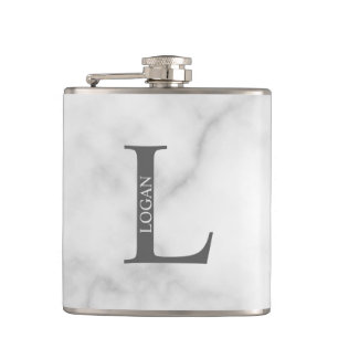Personalisiertes Monogramm und Name Flask Flachmann