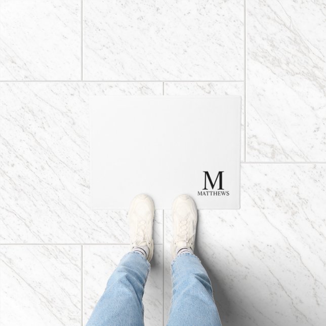 Personalisiertes Monogramm und Name Fußmatte (Indoor)