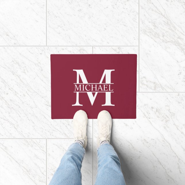 Personalisiertes Monogramm und Name Fußmatte (Indoor)