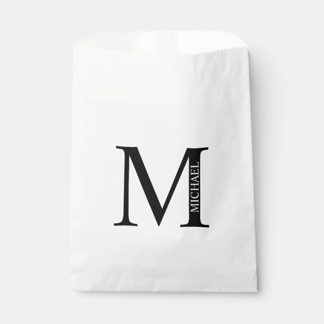 Personalisiertes Monogramm und Name Fvor Bag Geschenktütchen (Vorderseite)