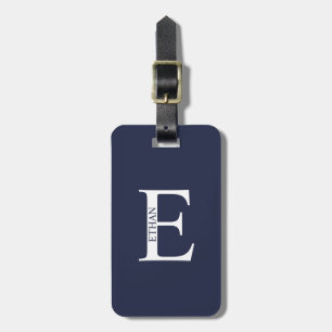 Personalisiertes Monogramm und Name Gepäckmarke Gepäckanhänger