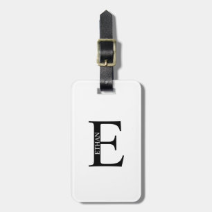 Personalisiertes Monogramm und Name Gepäckmarke Gepäckanhänger