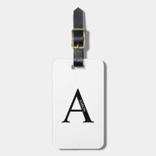 Personalisiertes Monogramm und Name Gepäckmarke Gepäckanhänger