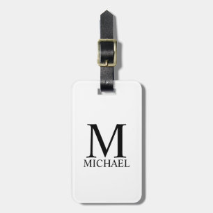 Personalisiertes Monogramm und Name Gepäckmarke Gepäckanhänger