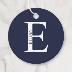 Personalisiertes Monogramm und Name Geschenkanhänger