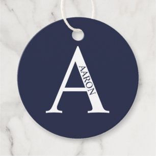Personalisiertes Monogramm und Name Geschenkanhänger