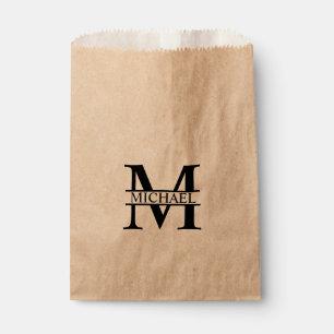 Personalisiertes Monogramm und Name Geschenktütchen