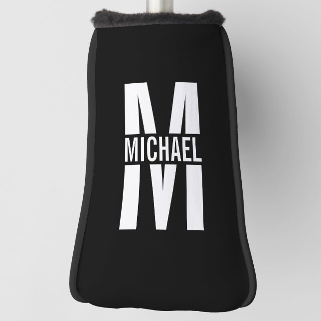 Personalisiertes Monogramm und Name Golf Head Cove Headcover (Rotieren 90)
