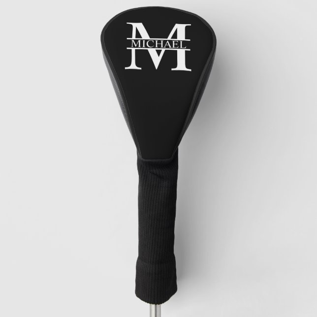 Personalisiertes Monogramm und Name Golf Headcover (Vorderseite)