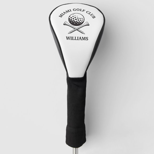 Personalisiertes Monogramm und Name  Golf Headcover (Vorderseite)