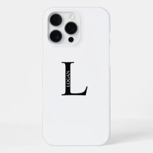 Personalisiertes Monogramm und Name iPhone 16 Pro Max Hülle
