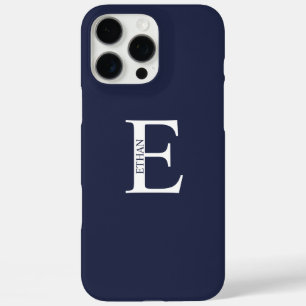 Personalisiertes Monogramm und Name iPhone 16 Pro Max Hülle