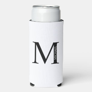 Personalisiertes Monogramm und Name kann gefärbt w Selters Dosenkühler