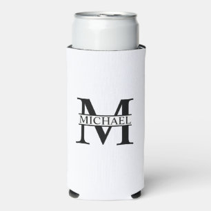 Personalisiertes Monogramm und Name kann gefärbt w Selters Dosenkühler