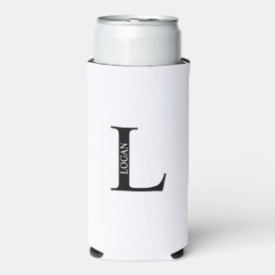 Personalisiertes Monogramm und Name kann gefärbt w Selters Dosenkühler