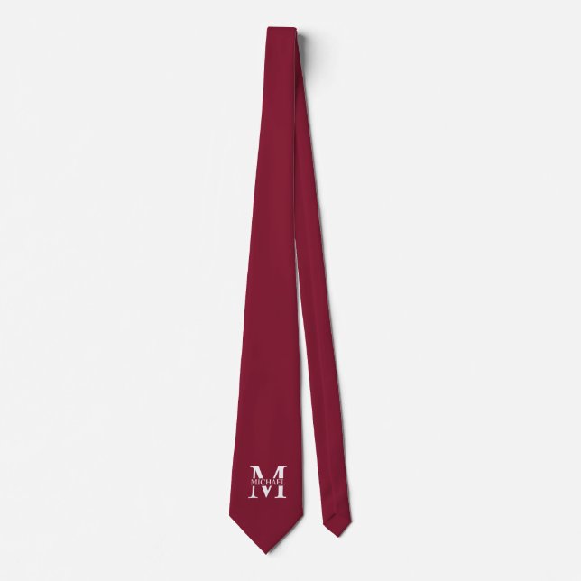 Personalisiertes Monogramm und Name Krawatte (Vorderseite)