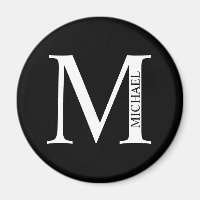 Personalisiertes Monogramm und Name-Magnet