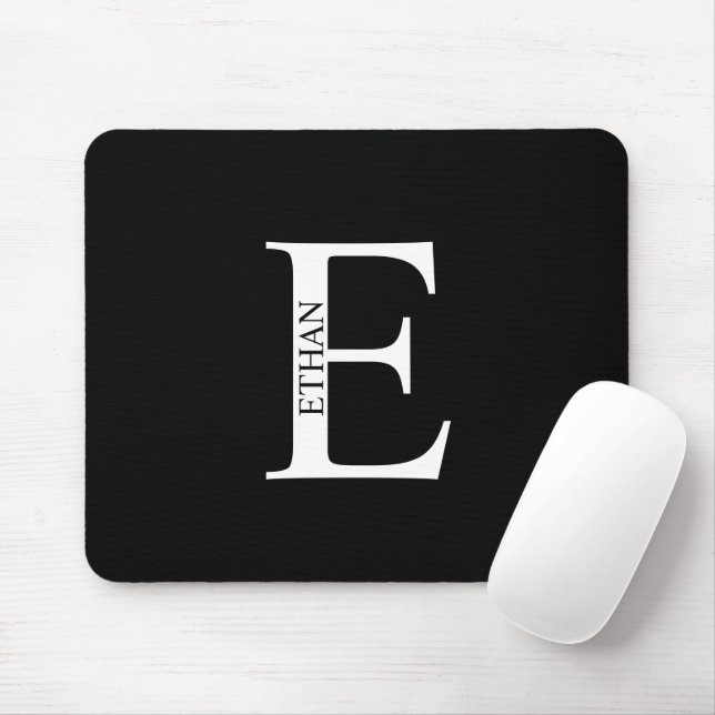 Personalisiertes Monogramm und Name Maus-Pad Mousepad (Mit Mouse)
