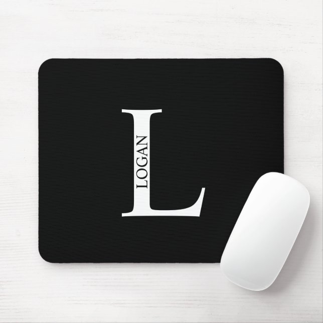 Personalisiertes Monogramm und Name Maus-Pad Mousepad (Mit Mouse)