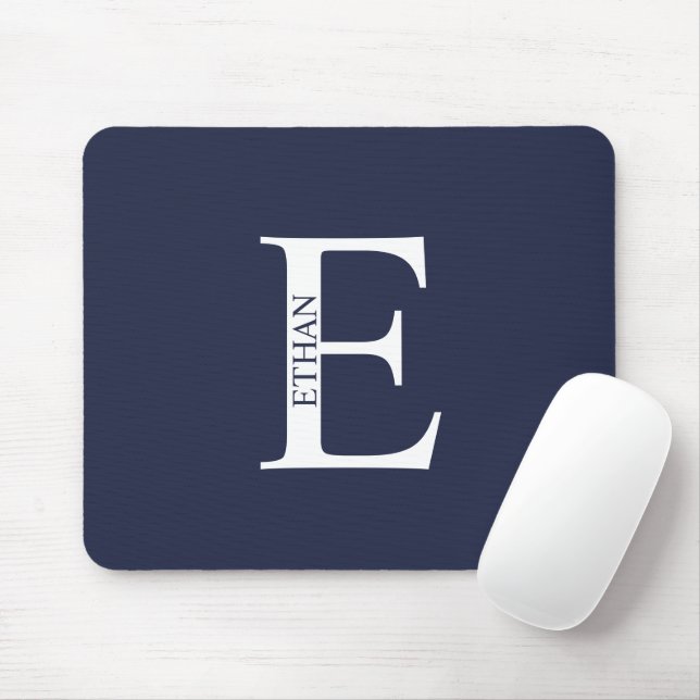 Personalisiertes Monogramm und Name Maus-Pad Mousepad (Mit Mouse)
