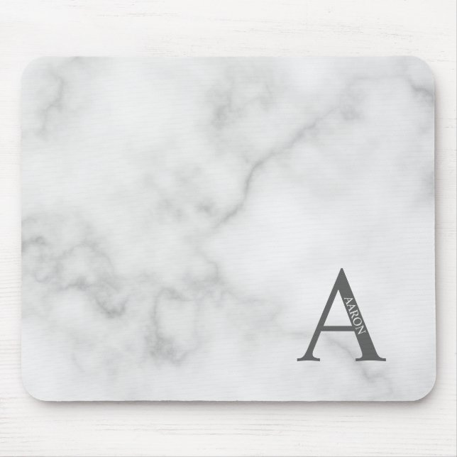 Personalisiertes Monogramm und Name Maus-Pad Mousepad (Vorne)