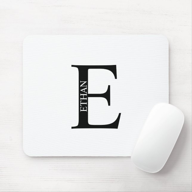 Personalisiertes Monogramm und Name Maus-Pad Mousepad (Mit Mouse)